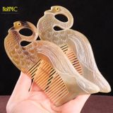  Lược sừng trâu hình thiên nga Mnistore, cao cấp, gỡ rối tóc, giảm gãy rụng 