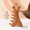  Lược gỗ đàn hương Massage 4in1 Cao Cấp Mnistore, Chất Liệu 100% Gỗ Tự Nhiên, kích thước 3,7cm x 7cm x 10cm, massage mũi - tay chân - cổ vai gáy - da đầu, nhỏ gọn hiệu quả 