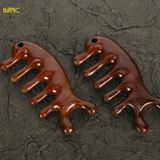  Lược Gỗ Massage Hình Dáng Con Cá Heo Lược Massage Kinh Tuyến Toàn Thân Năm Răng Chống Tĩnh Điện, Treo Đa Năng Răng Rộng Gỗ Trị Liệu 