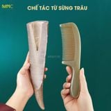  Lược Sừng Chuôi Trơn Trắng Mnistore, màu sắc trắng lưa, kích thước 16cm đến 20cm dày 3-11mm, Chăm Sóc Tóc - Chống Tĩnh Điện - Kích Thích Tuần Hoàn - Giảm Đau Đầu 