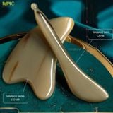  Bộ Massage Mặt Guasha Nâng Cơ & Cày Bi Mnistore Chế Tác Từ Sừng Trâu, Giúp Massage Guasha Nâng Cơ, Cây Bi Mịn Da, Massage Cằm Cổ, Day Huyệt. Kích Thước 9-11cm, Độ Dày 4mm-1cm 