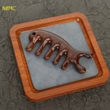  Lược Gỗ Massage Hình Dáng Con Cá Heo Lược Massage Kinh Tuyến Toàn Thân Năm Răng Chống Tĩnh Điện, Treo Đa Năng Răng Rộng Gỗ Trị Liệu 