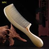  Lược Sừng Chuôi Trơn Trắng Mnistore, màu sắc trắng lưa, kích thước 16cm đến 20cm dày 3-11mm, Chăm Sóc Tóc - Chống Tĩnh Điện - Kích Thích Tuần Hoàn - Giảm Đau Đầu 