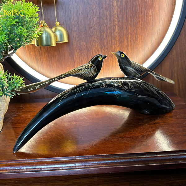 Tượng chim cầu uyên ương Chế Tác Từ Sừng Trâu
