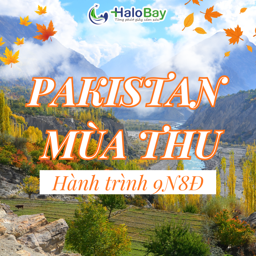  Tour Pakistan Mùa Thu 9N8Đ HaloBay Travel – Khám Phá Thiên Đường Lá Vàng Hunza 