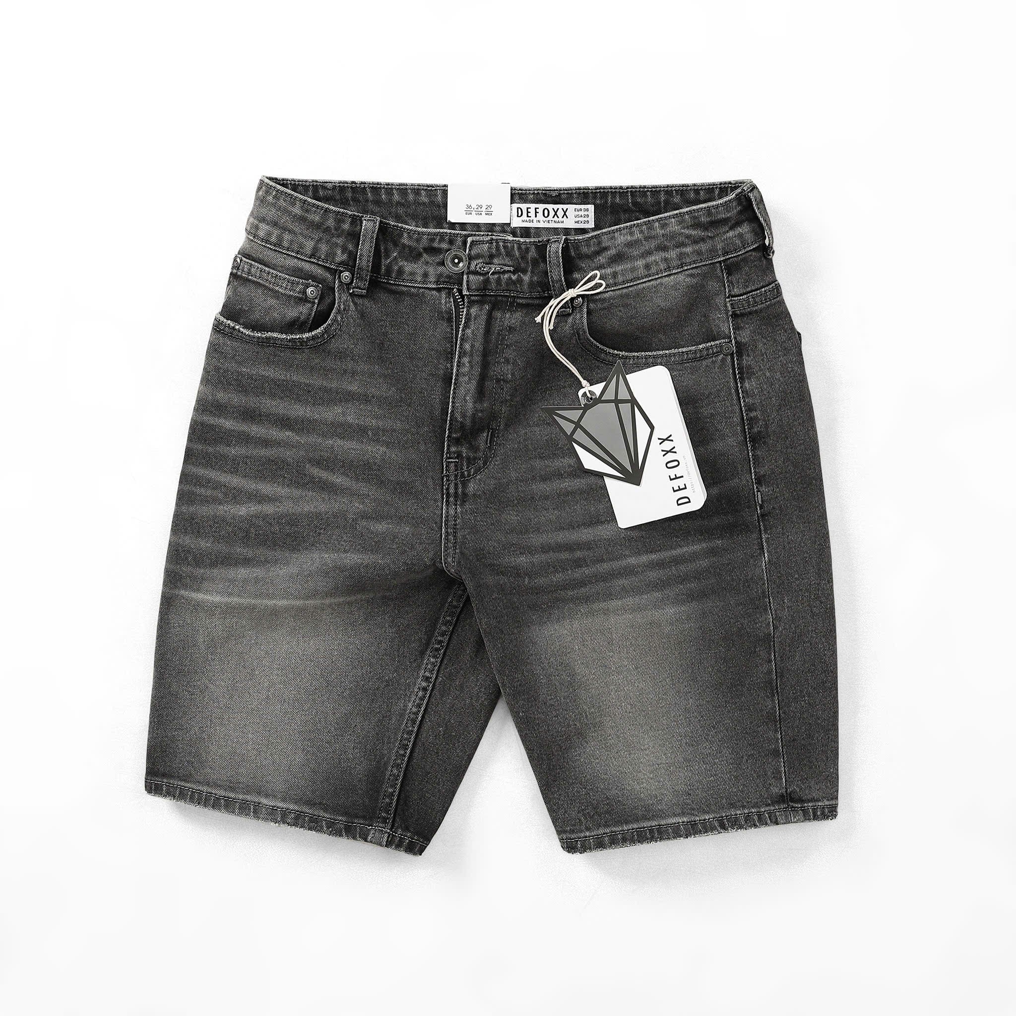 Quần Short Jean Defoxx - Xám Nhạt Wash