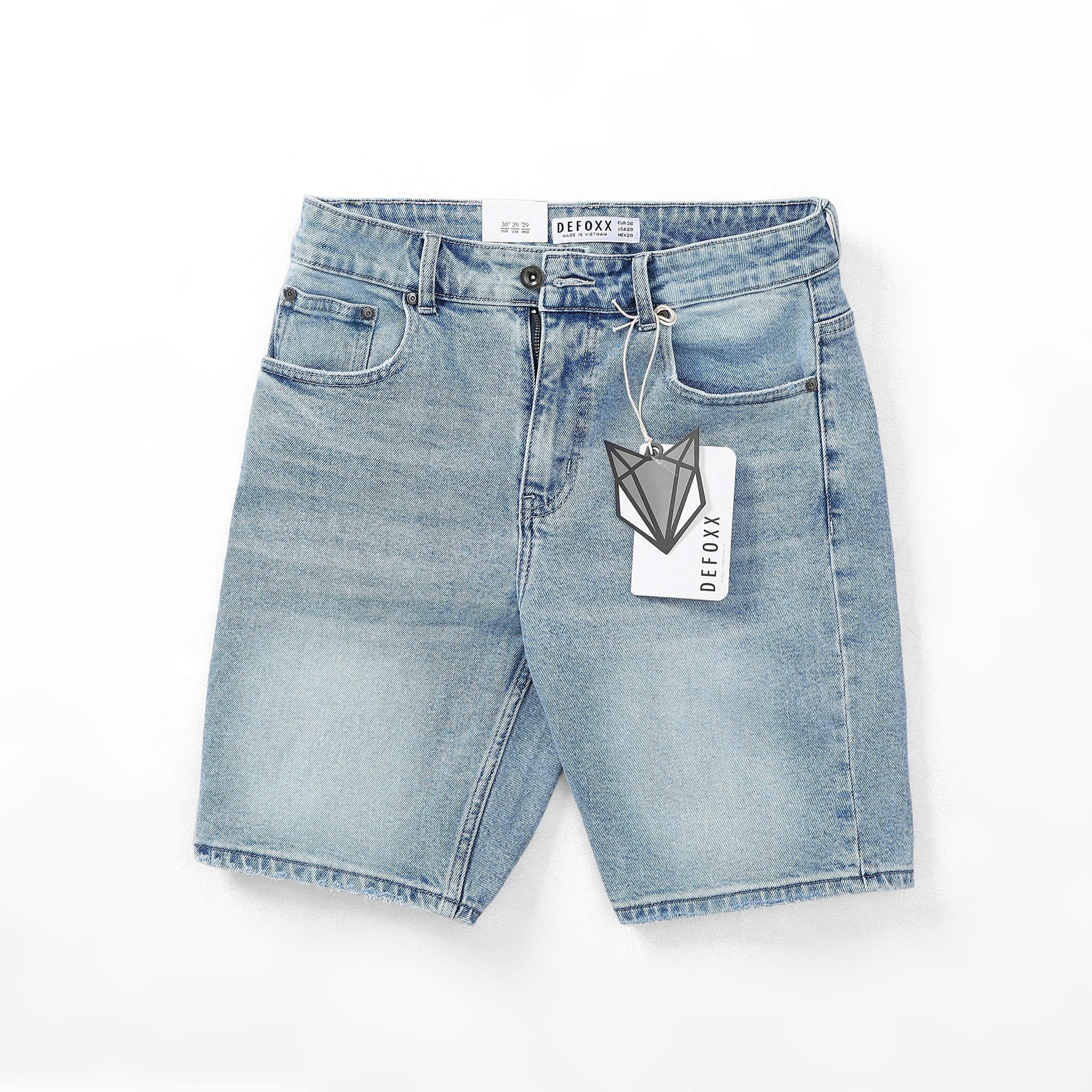 Quần Short Jean Defoxx - Xanh Nhạt Wash