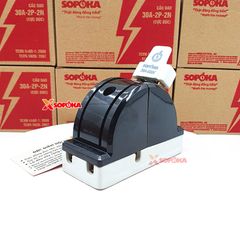 Cầu Dao Đảo Đế Sứ 1 Pha 30A 2P 600V 2N Màu Đen D19(A) SOPOKA