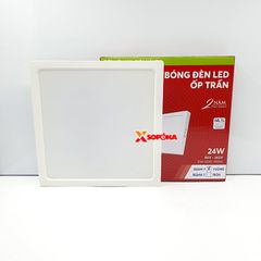 Bóng Đèn LED SS24W Ốp Trần Vuông 24 W Sáng Trắng Vành Nhựa SOPOKA