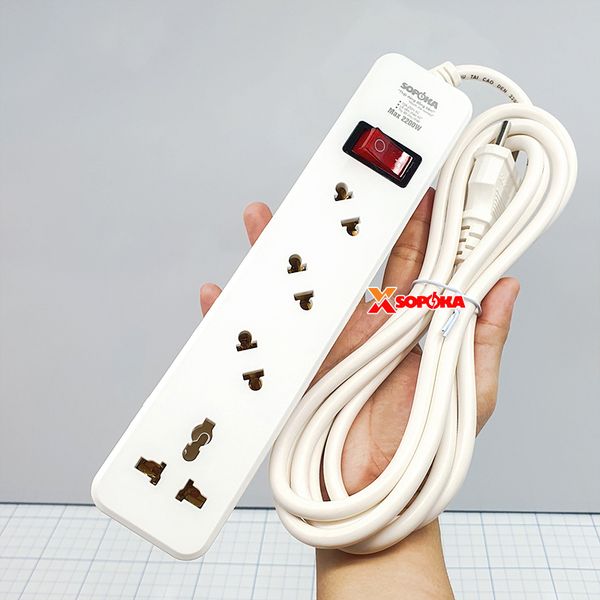 Ổ Cắm Điện 4 Lỗ Chéo Lõi Chịu Nhiệt 2200W 4A2 SOPOKA