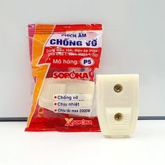 Phích Cắm Điện Âm Trắng Phích Cắm Cái P5 Chống Vỡ SOPOKA