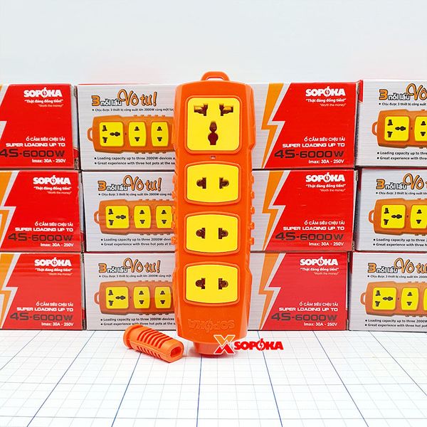 Ổ Cắm Điện 4 Lỗ Không Dây 6000W 4S-6000W SOPOKA