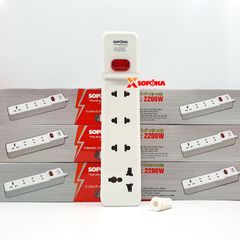 Ổ Cắm Điện 4 Lỗ 2200W Lõi Sứ Không Dây Có Công Tắc 4M-0 SOPOKA