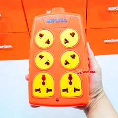 Ổ Cắm Điện 6000W 6 Lỗ Chéo Không Dây Siêu Chịu Tải 30A 6S-6000W+C SOPOKA