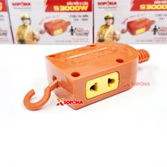 SOPOKA Ổ Cắm – Đầu Nối Điện 2 Cổng S3000W Có Móc Treo Siêu Chịu Tải