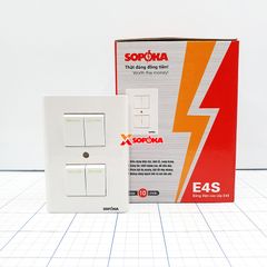 Bảng Điện Lắp Nổi Cao Cấp Dòng E 4 Công Tắc E4S SOPOKA