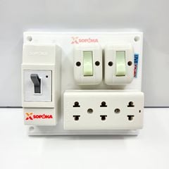 Bảng Điện Táp Lô 2 Công Tắc 3 Ổ Cắm Có CB 30A BN21 SOPOKA