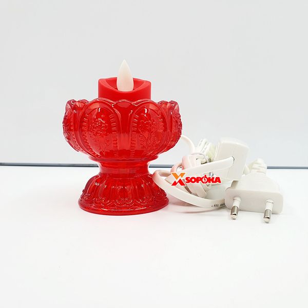 Cốc Nến Điện Hoa Sen SOPOKA HS01 Thân Thấp Có Phích Và Công Tắc