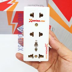 Ổ Cắm Điện 3 Lỗ Gắn Táp Lô E15 SOPOKA Chịu Tải 2200W, Chống Tuột Phích, Lắp Đặt Dễ Dàng
