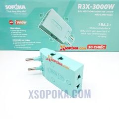 Ổ Chia Điện 3 Ngõ Dẹp Cổ Xoay 3000W R3X-3000W SOPOKA