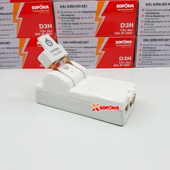 Cầu Dao Đế Sứ 1 Pha 20A-2P Màu Trắng D3H SOPOKA