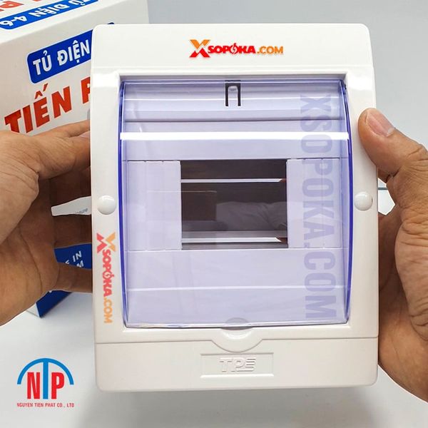 Tủ Điện 4–6 Đường Tiến Phát TDN4-6 màu trắng lắp CB MCB dân dụng