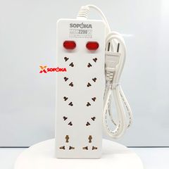 Ổ Cắm Điện 10 Lỗ Chéo Không Vướng Dây 2200W 10A 10A2/10A4/10A6 SOPOKA