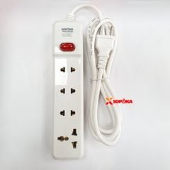 Ổ Cắm Điện 4 Lỗ 2200W Lõi Sứ Có Dây Và Công Tắc 4M2 SOPOKA
