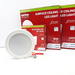 SOPOKA Bóng Đèn LED Ốp Trần RS12W-T Chiếu Sáng 25000 Giờ Tiết Kiệm Điện 80%