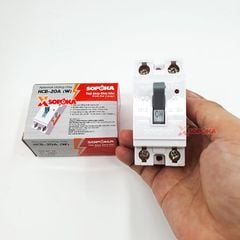 Aptomat CB Cóc 1 Pha HCB SOPOKA Màu Trắng – Chống Cháy, An Toàn