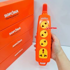 Ổ Cắm Điện 6000W 4 Lỗ Chéo Không Dây Siêu Chịu Tải 30A 4S-6000W+C SOPOKA