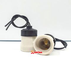 Đui Đèn Sứ Chịu Nhiệt Chịu Mưa Ngoài Trời Ren Xoáy E27 V-3/2 SOPOKA