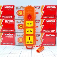 Ổ Cắm Điện 3 Lỗ Không Dây 6000W Có Nút Nguồn P6000W2+ SOPOKA