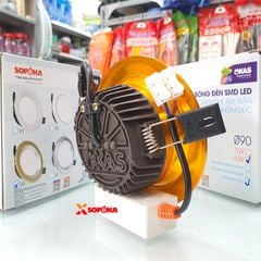 Bóng Đèn Âm Trần 3 Chế Độ Màu 6W Downlight Nhôm Đúc Viền Vàng SOPOKA