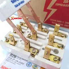 Cầu Dao Đảo Đế Sứ 3 Pha 30A 3P 2N 250V Cực Đúc D26 SOPOKA