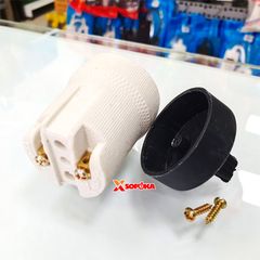 Đui Đèn Sứ Chịu Nhiệt Chịu Mưa Ngoài Trời Ren Xoáy E27 SU2 SOPOKA