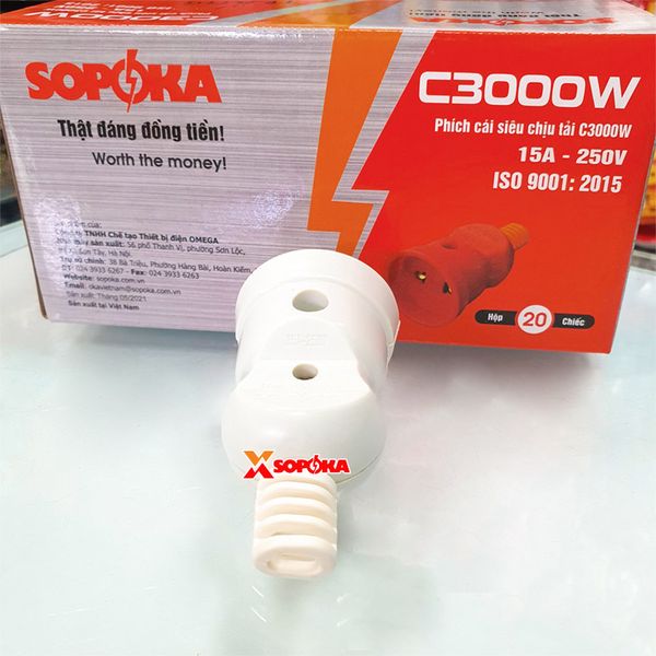 Phích Cắm Điện Âm Siêu Chịu Tải 3000W C3000W SOPOKA