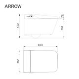 Bồn cầu thông minh treo tường Arrow AKB2130H/AKB2130H