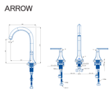 Vòi lavabo nóng lạnh Arrow AG4261CP