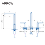 Vòi lavabo nóng lạnh Arrow AMP23820CP