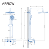 Vòi sen cây nóng lạnh Arrow AMG13S877SCP