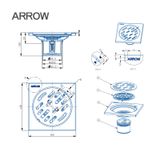Phễu thoát sàn Arrow AF51810AMCP