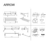 Bộ phụ kiện phòng tắm Arrow AG5209MB-TZ