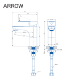 Vòi lavabo lạnh Arrow AF4168CP