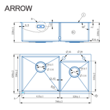 Chậu rửa chén Arrow AF5578812G12-NB