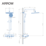 Vòi sen cây nóng lạnh Arrow AMG13SH877SCP