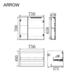 Bộ Tủ Lavabo Arrow ADGMD8G3368-DJB/AP3368