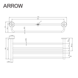 Giá treo khăn Arrow AG5216CSM