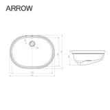 Chậu rửa lavabo âm bàn Arrow AEP42604C
