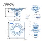 Phễu thoát sàn Arrow AF5116MGG